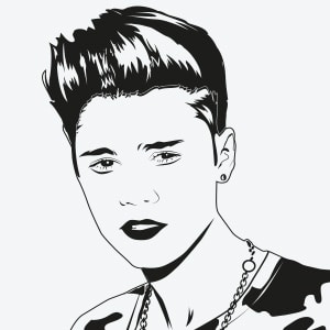 Vektorgrafik von Justin Bieber