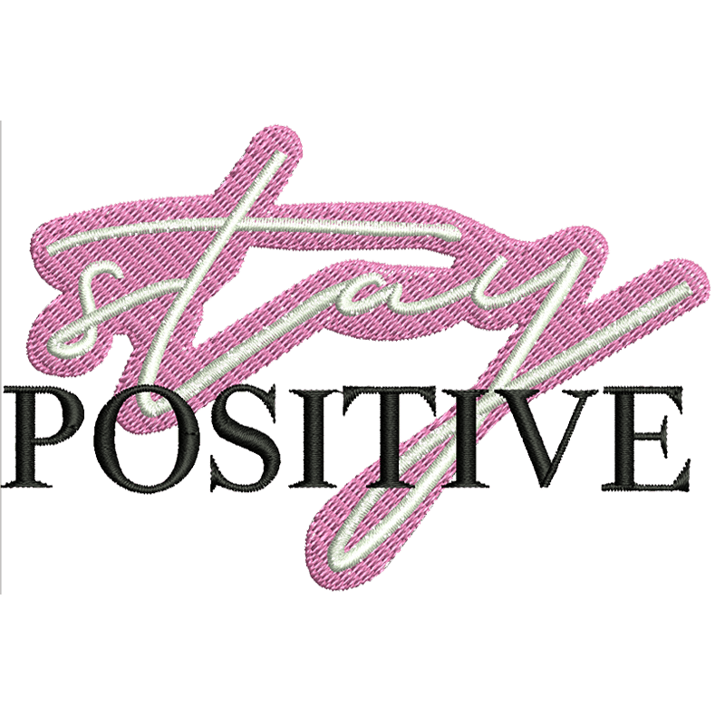 Vektorgrafik von Stay Positive