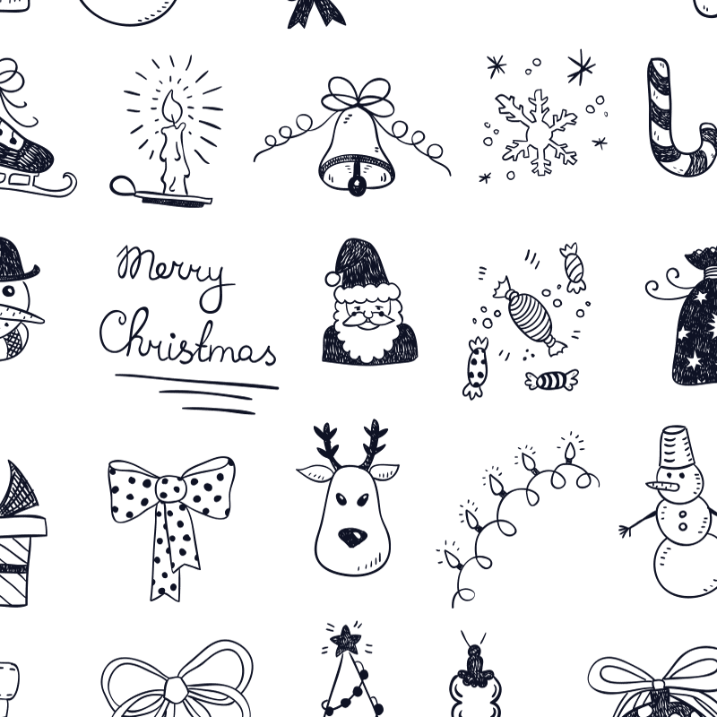 Vorlage für Stickdatei von Christmas Doodles