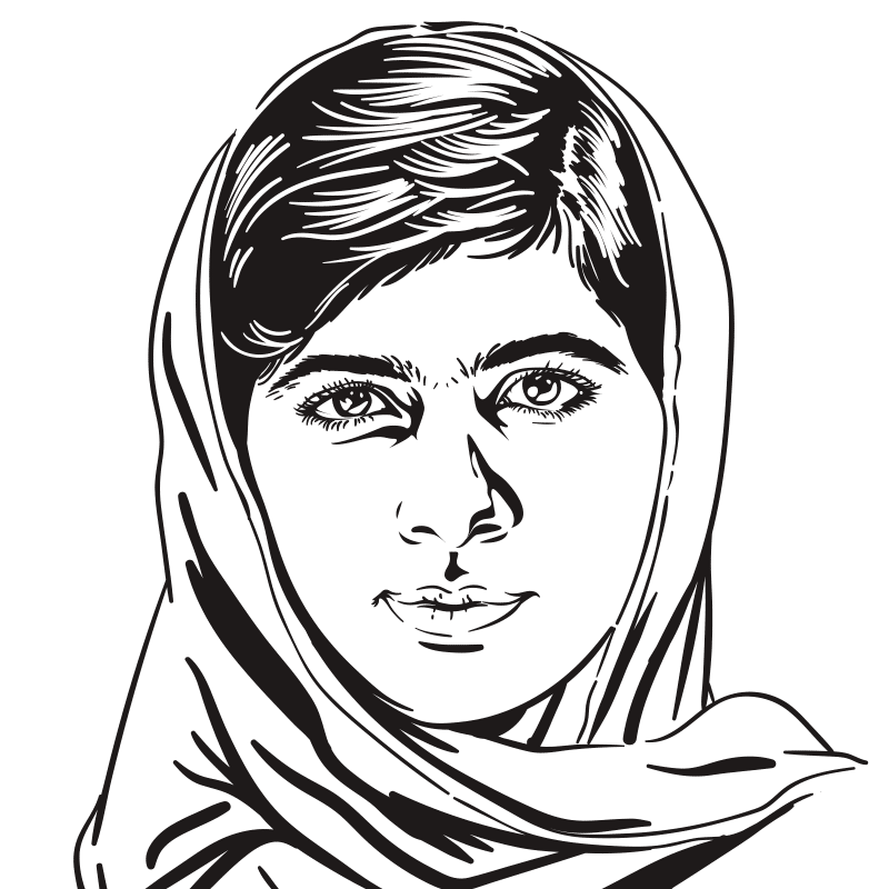 Vektorgrafik von Malala Yousafzai