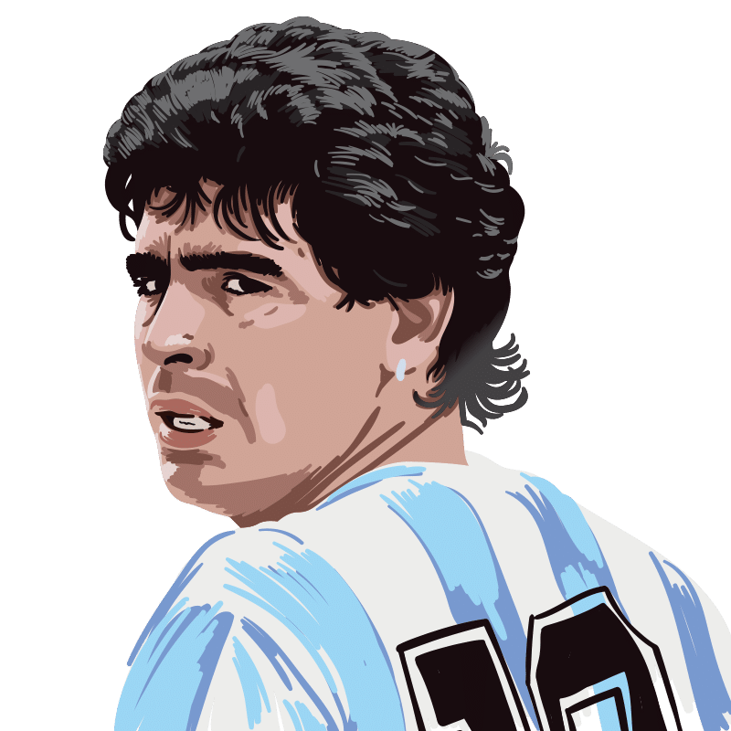 Vektorgrafik von Diego Maradona