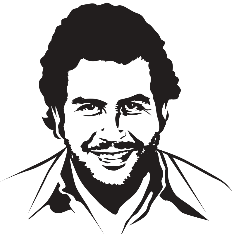 Vektorgrafik von Pablo Escobar